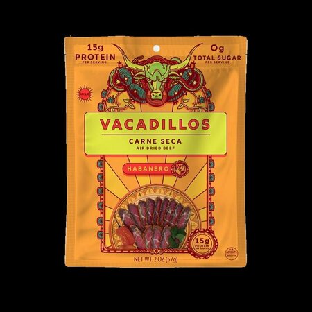 VACADILLOS Carne Seca Habanero Beef Strips 2 oz Bagged 65661